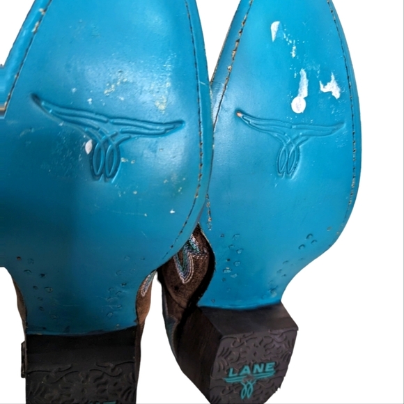 New...LANE Cowboy Brown Saratoga Boots...Size 5 - Picture 12 of 12